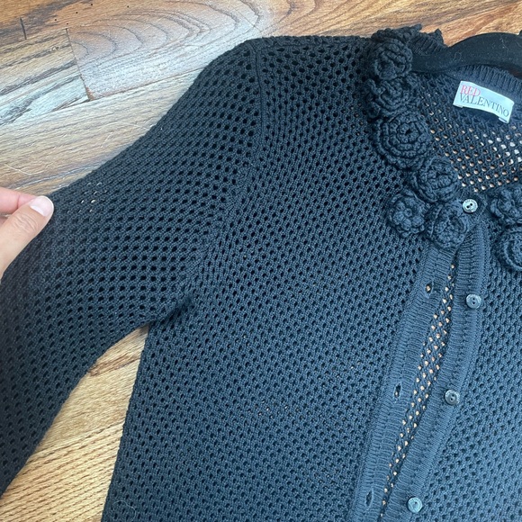 Red Valentino Black knitted mesh Cardigan size XS - Picture 5 of 17